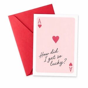Red and White Heart Greeting Card